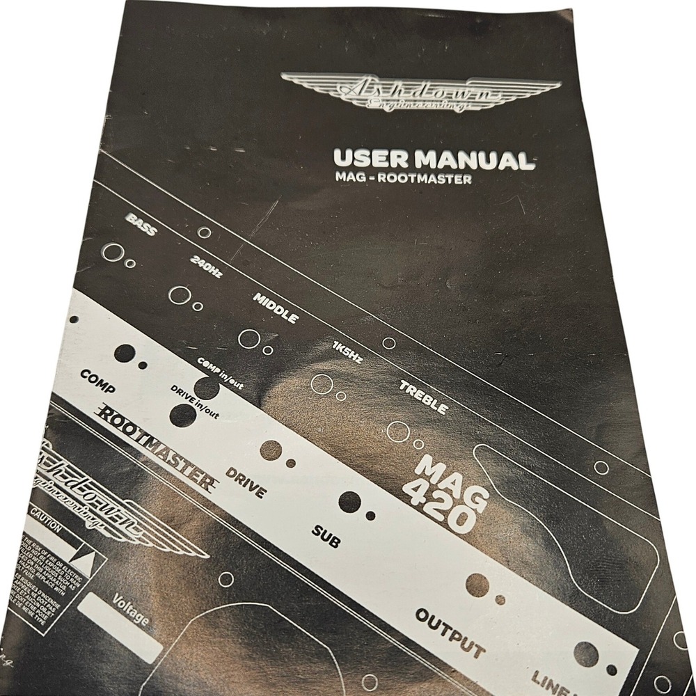 Ashdown Engineering MAG-Rootmaster User‎ Manual MAG 420 Black Reference Guide